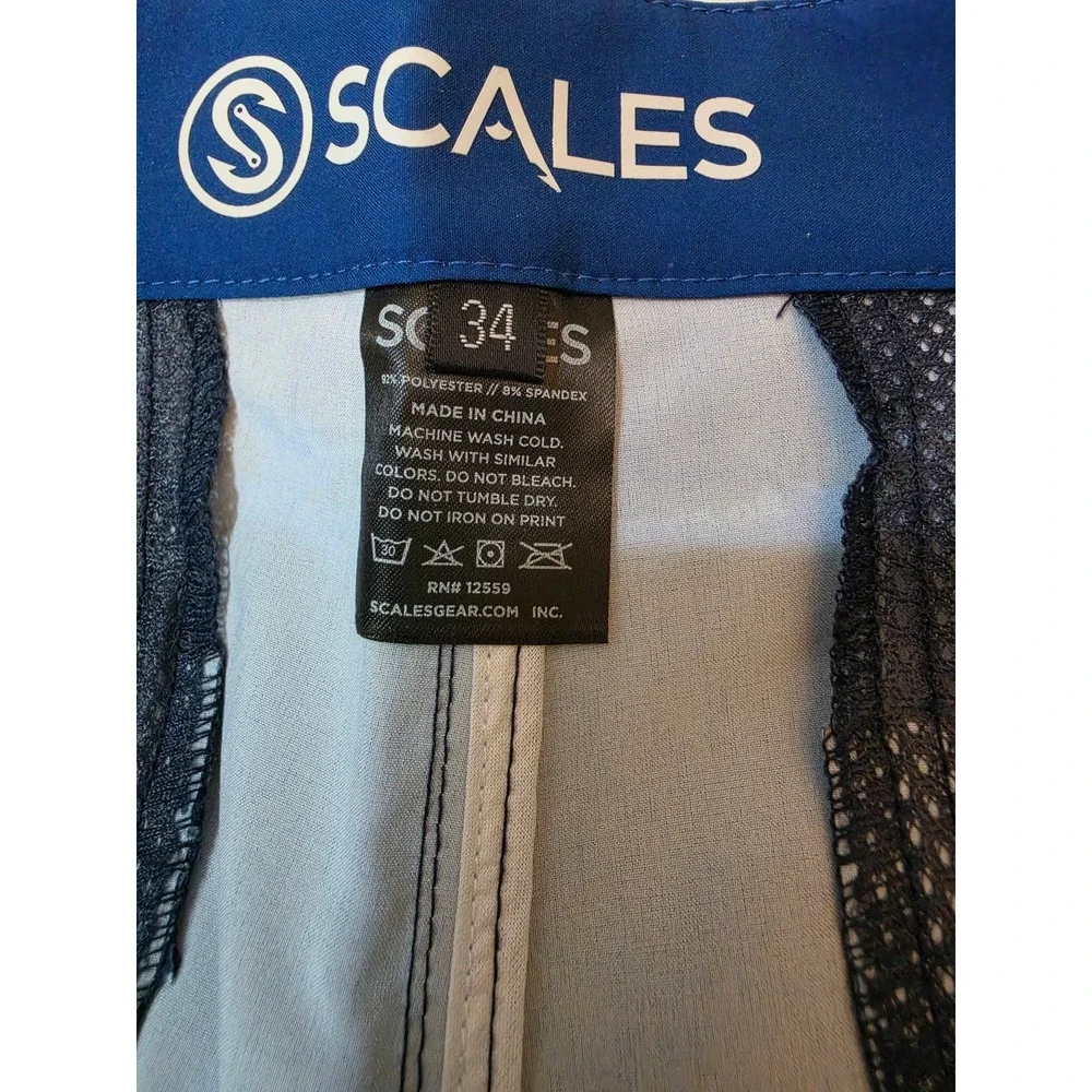 NWT Scales Gear Men's Striker Stripes Walkshorts - Navy Blue, Size 34